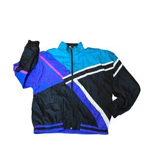 Vintage Active Stuff Windbreaker Track Jacket Women's XL